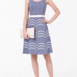 BODEN 100% Linen Blue Summer Fun Dress Women’s Size 16L